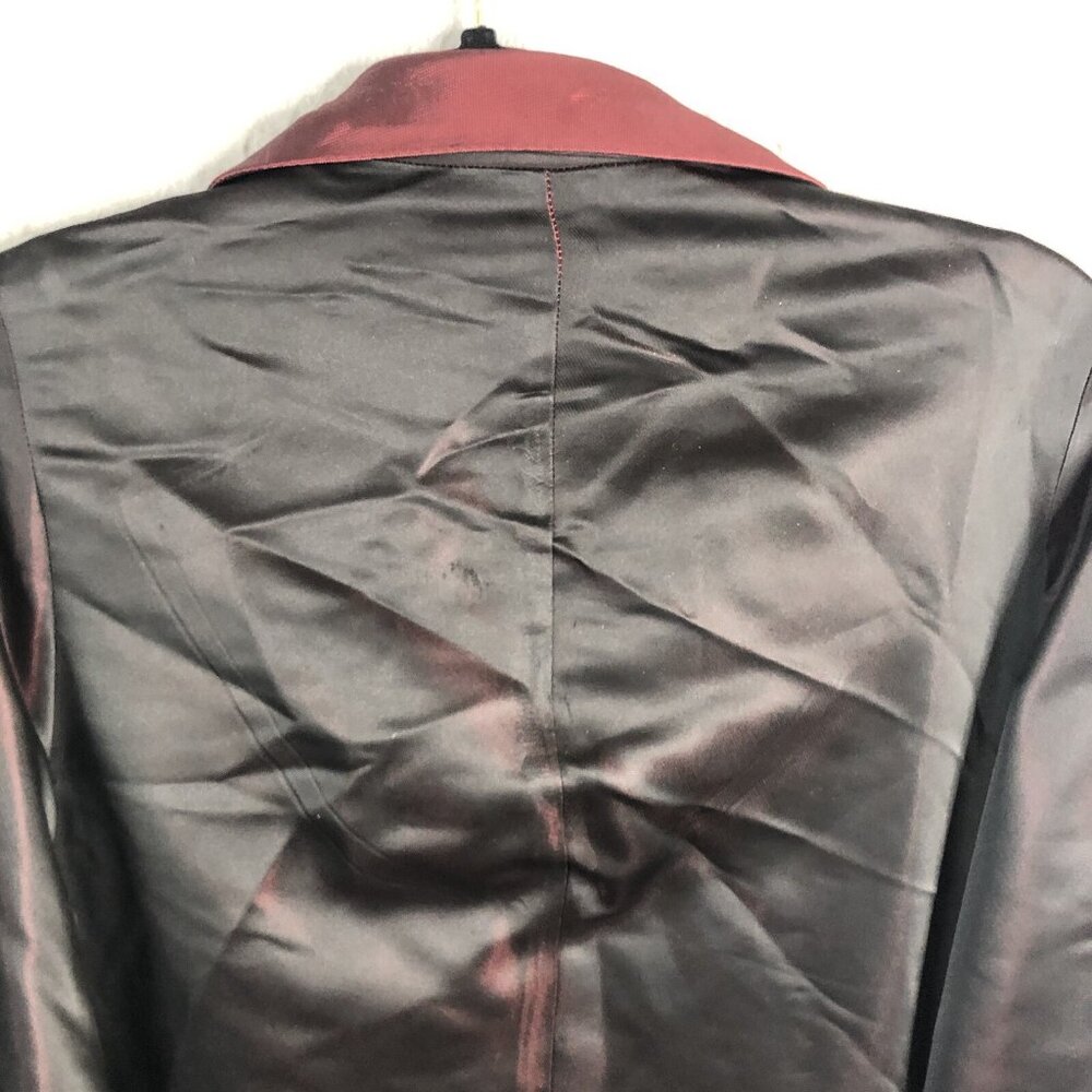 Gerogiou Studio 1 Jacket Womens Large Burgundy Irredescent Event Occasion Italy - Picture 14 of 16